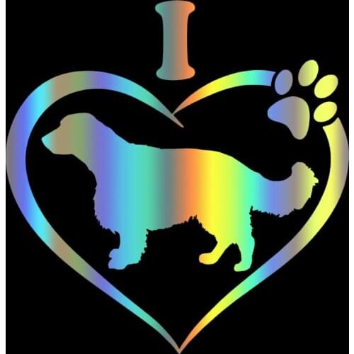 S51576 Various Sizes/Colors Car Stickers Vinyl Decal I Love My Springer Spaniel Dog Animal Motorcycle Decorative Accessories