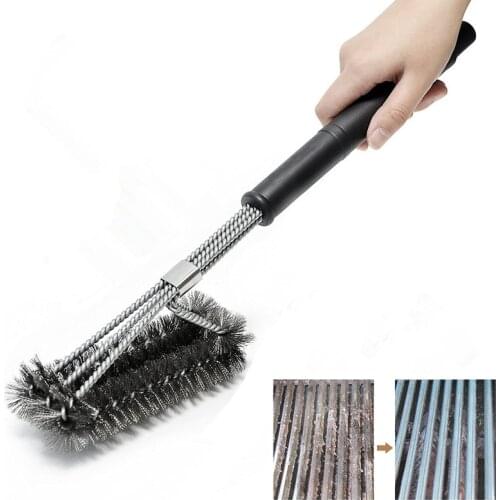 Grill Brush Barbecue Cleaning Stainless Steel Wire Bristles Cleaner Cooking Grates Racks and Burners Cleanin BBQ Accessories