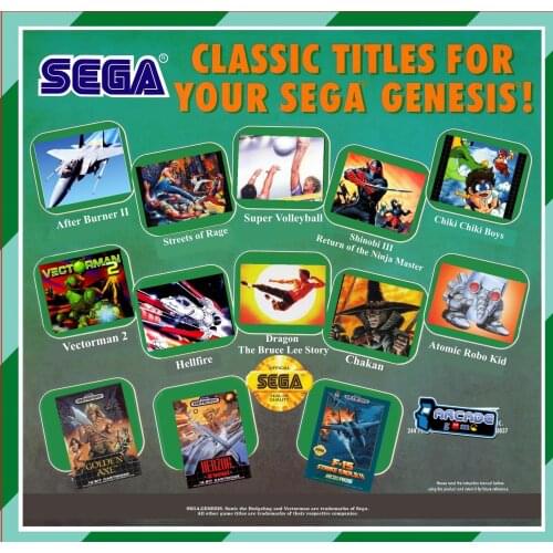 Stocked Random Games for Sega Mega Drive/Genesis Console Region Free