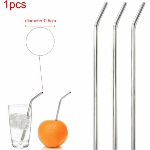Stainless Steel Drinking Straws Reusable Straws with 1 Cleaner Brush Set For Cups Bar Accessories eco friendly Metal Straw