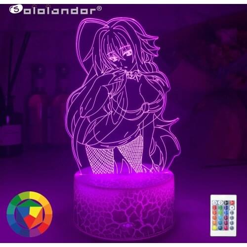 Led Light Anime High School DxD Rias Gremory for Kids Bedroom Decor Night Light Brithday Gift Room 3d Lamp High School DxD Manga