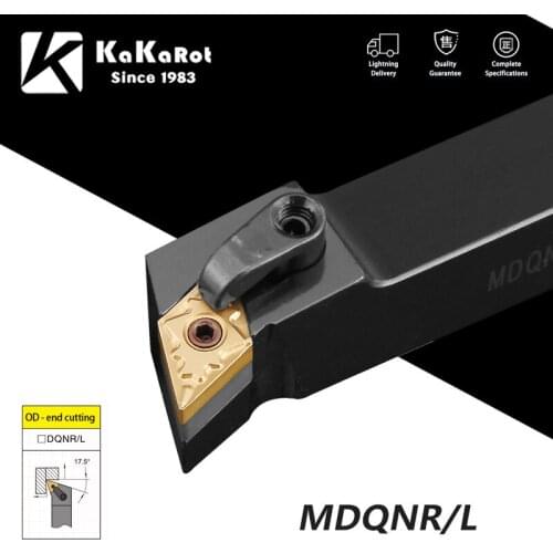 KaKarot External Turning Tool MDQNR1616H11 MDQNR2020K11 MDQNR2525M11 Carbide Inserts DNMG MDQNR/L Lathe Tool Cutting Tools 1 Set