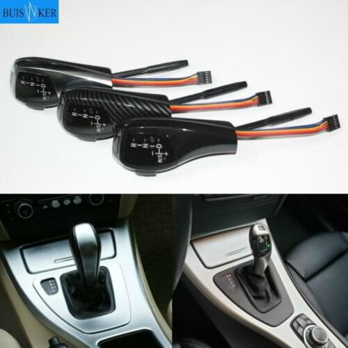 Carbon Fiber Black Silver LED Gear Shift Knob Shifter Lever for BMW Z4 Roadster E85 Coupe E86 2001-2008 Automatic Accessories