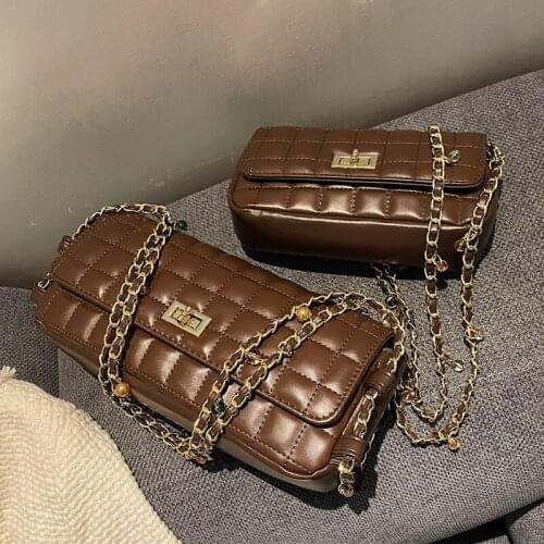 High Quality Luxury Lattice Handbag for Women New Fashionable Crossbody Bag Woman Vintage Chain Shoulder Bags Lady Messenger Sac