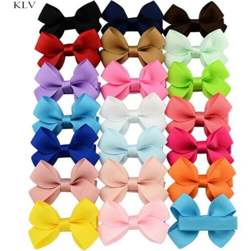 20Pcs Cute Hair Bows Boutique Alligator Clip Grosgrain Ribbon For Girl Baby Kids