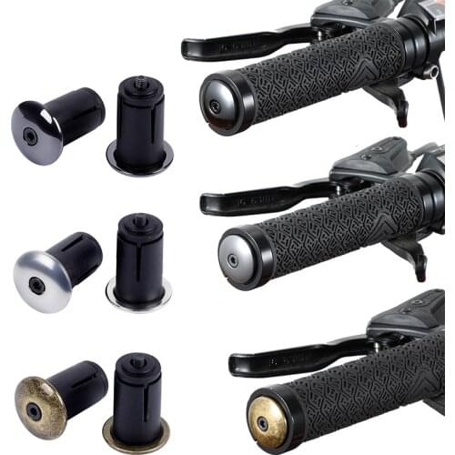 1Pair Bicycle Grips Handlebar Caps MTB Road Bicycle Handlebar End Plug Ultralight Handle Grip Bar End Stoppers Bike Accessories