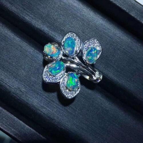 100% NATURAL ETHIOPIAN WELO FIRE OPAL CABOCHON Ring 3x5mm