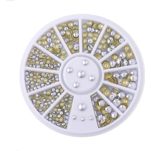 Makartt Nail Art Multisize 2mm/3mm/4mm 1000 Pcs Wheel Nail Art Decoration AB Color Nail Rhinestones Nail Tools Beads D0883