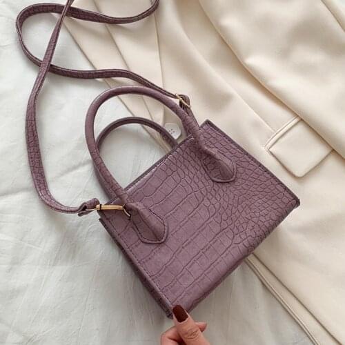 2021 New Fashion Small Handbags Women Alligator Pattern Shoulder Bags for Women PU Leather Crossbody Mini Messenger Bag Purse