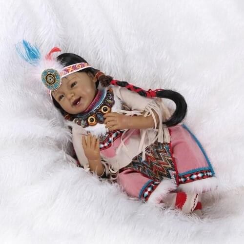 22" 53cm Silicone Newborn Baby Reborn Baby Doll Boneca Toys for Girls Kids Christmas Gifts Juguetes
