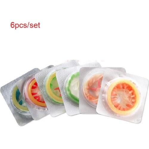 6Pcs/Set Condoms Adult Sex Products High Sensation Class Female G-spot Vaginal Stimulation Condoms TK-ing