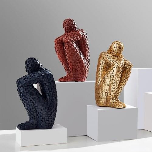 Abstract Art Character Sculpture Resin Statue Model Modern Home Decoration Living Room Decoration Office Desktop Accessories