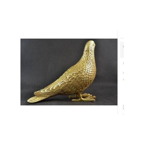 Art Bronze home decoration Folk Culture Brass Elaborate Chinese Old collectibles Decorative hand carved bras dove statue