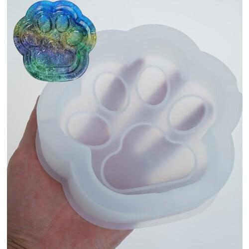 Shiny Silicone Ashtray Mold Cat Paw Shape Resin Epoxy Ashtray Mold for Making Craft 10370550