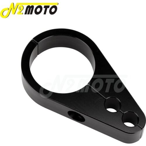 CNC Aluminum 1 1/4" Brake Cable Clamp Dual Throttle Cable Holder Support 32mm Frame Bar for Harley Cafe Racer Chopper Suzuki