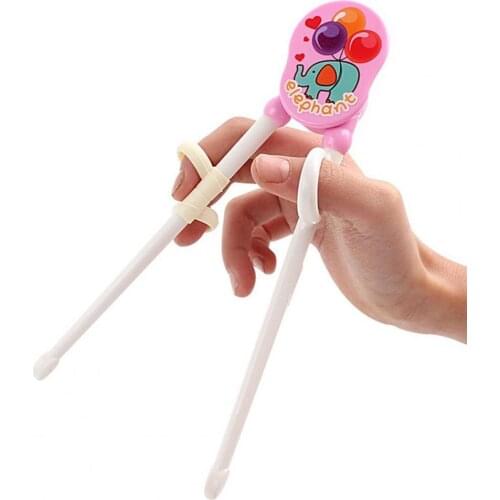 Beginner Training Chopsticks Ergonomic Design Easy to Grip Utensils Kids Feeding Auxiliary Tableware Cute Toddler Dinnerware