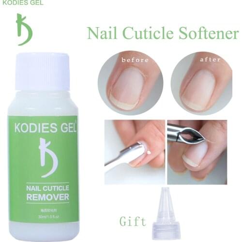KODIES GEL Professional Cuticle Oil Remover 30ML Nail Softener Liquid Healthy Nail Art Treatment for Nails Foot Care Repair Kit