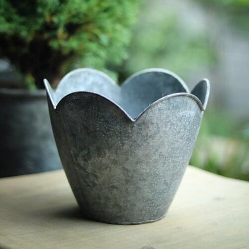 Garden Plant Potted Decoration Retro Succulent Set Bucket Flower Pot Terrace Yard Gardening Home Decoration