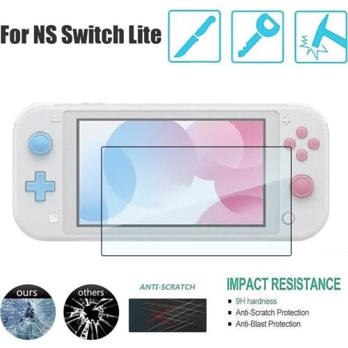 HD Clear Tempered Glass Screen Protector & Explosionproof Clear Pet Screen Protection Film For NS Nintend Switch Lite 716#2