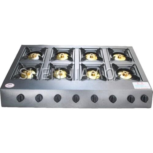Commercial cooking multi-head gas stove Energy-saving eight-heads fire stove Natural gas liquefied gas stove for restauran/hotel