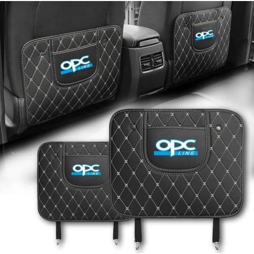 Car Seat Back Anti Kick Pad Leather Scratch Mat For Opel Opc Corsa Astra Insignia Vectra Zafira Meriva Mokka Grandland Vivaro
