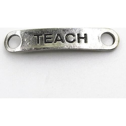 Hot selling 30pcs/lot Silver Teach charm dangle lobster clasp charms DIY bracelets Bangles hanging charms jewelry accessories