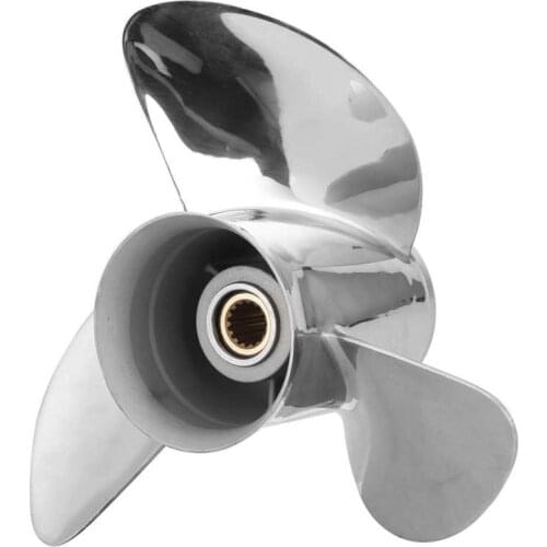13 3/4x17in RH Boat Marine Outboard Propeller 3 Blades Stainless Steel Parts Fit for Yamaha Johnson Evinrude 150-250HP Engine