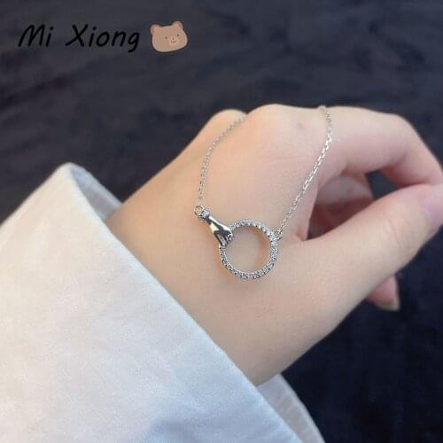 Mi Xiong New 925 Sterling Silver Necklaces for Women Snake Bone Chains Pendant Luxury Jewelry Classic Romantic Original Diamond