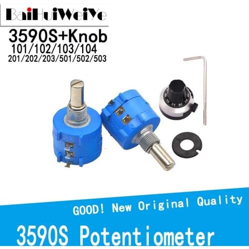 3590S series Multiturn Potentiometer 500 1K 2K 5K 10K 20K 50K 100K ohm Potentiometer Adjustable Resistor 3590 102 202 502 103