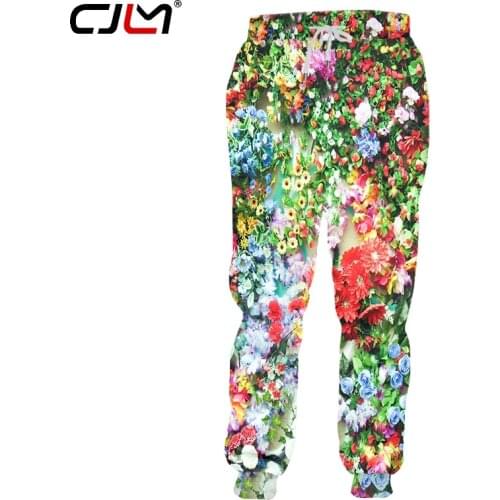 CJLM Spring And Autumn New Style Man Oversized 5XL 3D Printed Funny Flowers beautiful Trousers Leisure Lovely Sweatpants