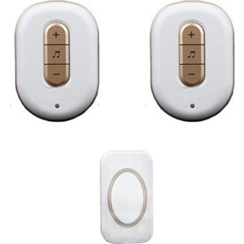 5 wall &280M work music bell w/ 2 receivers wireless doorbell Waterproof wireless door chime,wireless door ring music door bell