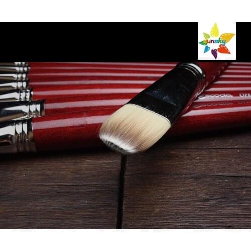 Original Spain ESCODA OPERA 3050 Nylon hair,acrylic brush pen,flat head,oil painting pen,soft fiber hair,long rod,Good toughness