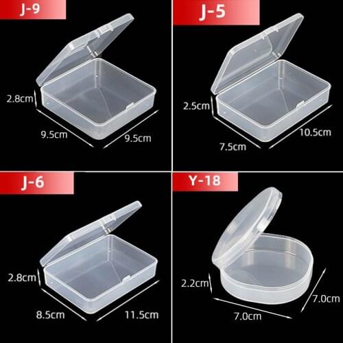 Plastic Transparent Jewelry Storage Boxes 5PCS or 10PCS In Set Pill Case Living Small Parts Tidy Organizer For Cosmetics