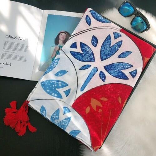 2020spring autumn Korean cotton hemp womens scarf crayon oil painting long scarf summer sun protection large shawl hijab scarf