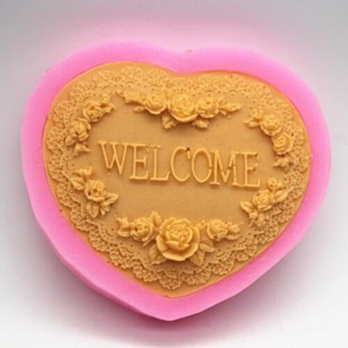 Silicone Soap Mold Heart Flower Aromatherapy Plaster Clay Crafts Chocolate Cake Baking Mould DIY Fondant Decorating Tools