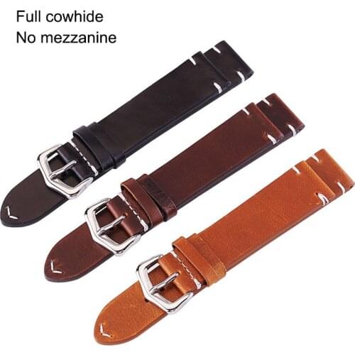 UTHAI Z13 18mm 20mm 22mm 24mm High-end Retro 100% Calf Leather Watch band Watch Strap with Genuine Leather Straps Free shipping