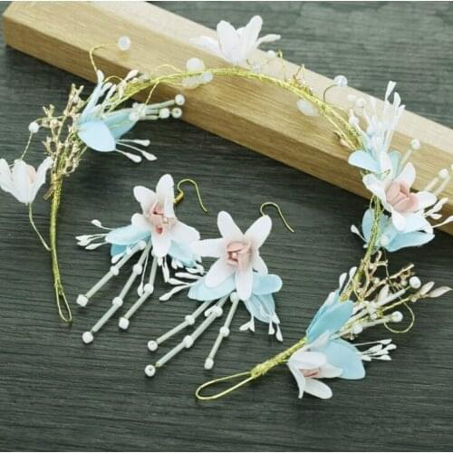 Flower Crown 2020 Wedding Bohemian Wreath Hairband Party Floral Girl Hair Accessories Flower Headband Garland Headpiece