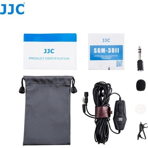 JJC Camera Omnidirectional Lavalier Microphone for Canon/Nikon/Sony/Fuji/Pentax/Olympus DSLR Studio Microfone Audio Recording