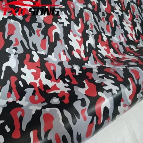 10/20/30/40/50/60x152CM Black white red grey Camo Vinyl Film Camouflage Car Wrap Film For Car Sticker Bike Scooter Motorcycle