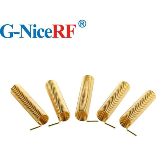 10PCS/lot SW315-TH23 315MHz Anti-vibration Gain 2.15dBi Gold Plated Spring Antenna for RF Module