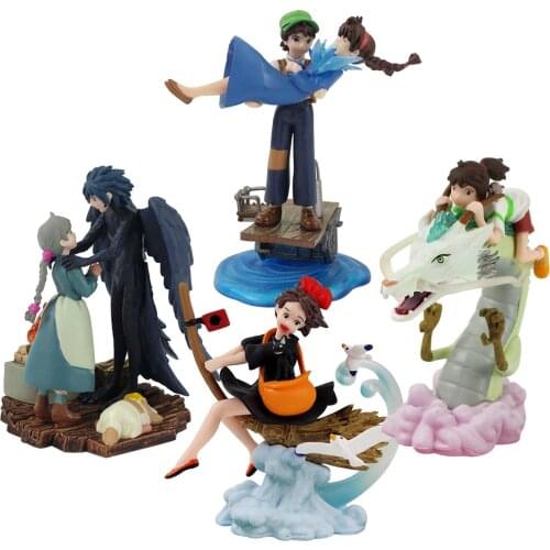 5pcs/lot Miyazaki Hayao Collect All Figures Warriors of the Wind My Neighbor Totoro Castle In The Sky Kikis Delivery Service