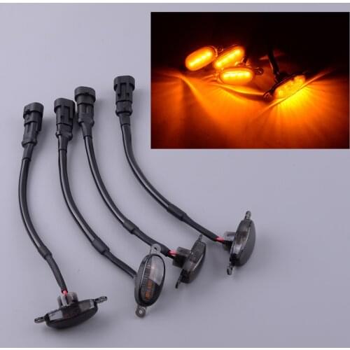 4Pcs Amber LED Front Bumper Grille Light Daytime Running Lamp Raptor Style Fit for Nissan Titan XD 2016 2017 2018 2019 2020 2021