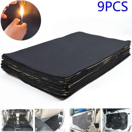 9x Car Sound Deadening Mat Self-Adhesive Sound Deadener Noise Soundproof