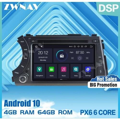 PX6 4G+64G Android 10.0 Car Multimedia Player GPS For Ssangyong Kyron Actyon Micro 2005+ Radio Rudio stereo DVD Player head unit