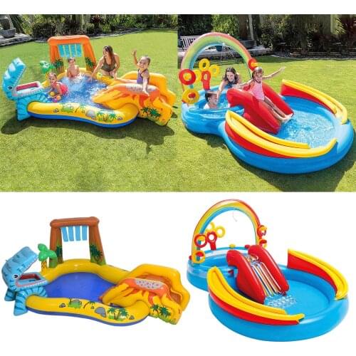 Large Inflatable Swimming Pool Dinosaur Inflatable Play Center Paddling Pool Bathing Tub Outdoor Summer Swimming Pool For Kids