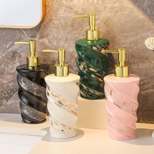 310Ml Creative Ceramic Vintage Stone Shampoo Hand Sanitizer Shower Gel Sub-Package Soap Dispenser Lotion Bottle Lotion Bottle