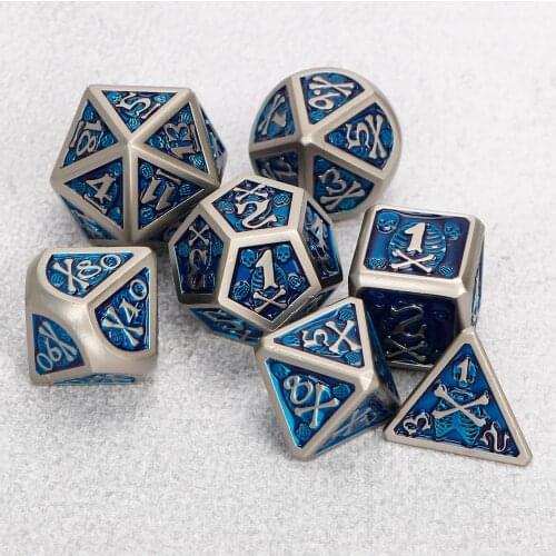 Dnd skull dice set Polyhedral D&D Dice Polyhedral Metal Dice RPG Games Board game Dice Dungeon and Dragon dnd dice set dnd gift