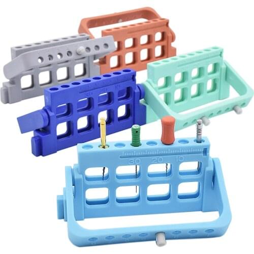 5 PCS 8 Holes Endodontic Block With Memory & Measuring Function Dental Endo Files Holder