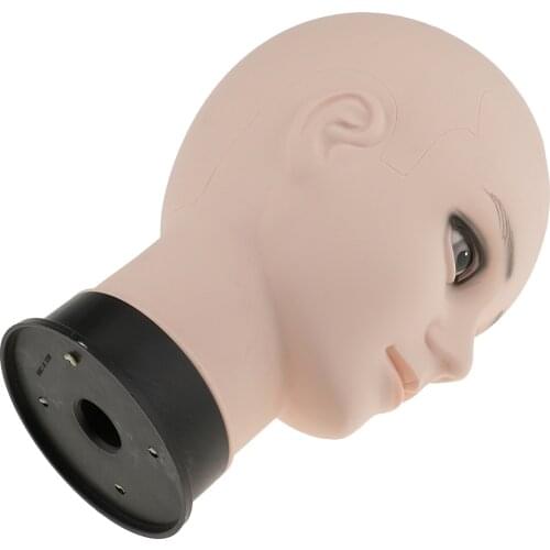 Wig Making Head Bald Mannequin Head Manikin Model Stand for Display Hat Glasses Wigs 22 Circumference