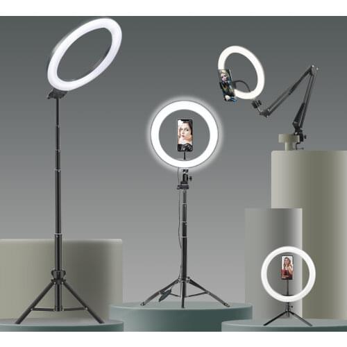 Selfie Ring Light Photography light led rim of lamp with mobile Holder large tripod stand for tik tok Youtube RGB Led lights